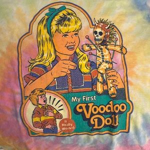 Steven Rhodes My First Voodoo Doll tie dye tee shirt. Size small